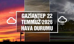 Gaziantep günlük hava durumu | 22 Temmuz 2026 Çarşamba