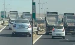 Gaziantep Çevre Yolu’nda şok görüntüler! Şeridi kapatıp, yol vermediler…