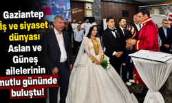 Gaziantep İş ve siyaset dünyası Aslan ve Güneş ailelerinin mutlu gününde buluştu!