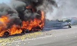 Gaziantep Otoyolunda feci kaza! Tır alev aldı, 1 kişi hayatını kaybetti