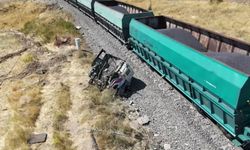 Yük treni kamyona çarptı: 1 yaralı