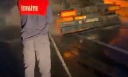 Gaziantep Otoyolunda seyir halindeki tanker alev aldı!