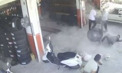 Gaziantep'te şok olay! Araç lastiği bomba gibi patladı...