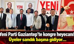 Yeni Parti Gaziantep’te kongre heyecanı! Üyeler sandık başına gidiyor…