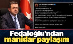 AK Parti Gaziantep İl Başkanı Fedaioğlu’ndan manidar paylaşım!