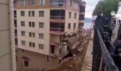 İstinat Duvarının Üzerine Devrildiği Apartmandaki 2 Kişi Yaralandı!