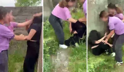 Akran zorbalığı cinsiyet dinlemiyor! Metruk binada dehşete düşüren görüntü…