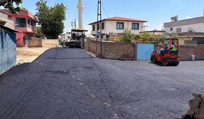 Gaziantep Araban’da sıcak asfalt çalışması sürüyor