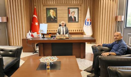 Rektör Doğan, EIDA projesi yürütücüsü Levent Karacan’ı kabul etti