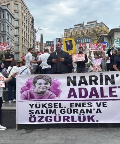 Narin Güran'ın ailesi mahkeme kararını protesto etti
