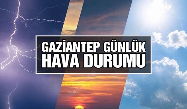 Gaziantep saatlik hava durumu | 29 Kasım Çarşamba