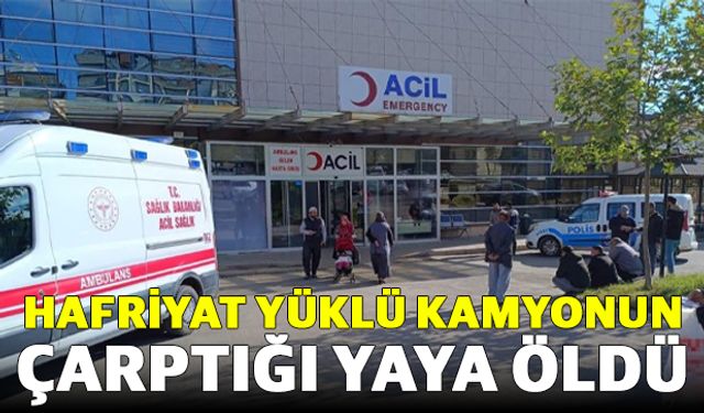 Hafriyat Yüklü Kamyonun Çarptığı Yaya Öldü