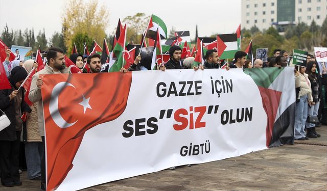 Gaziantep'te İsrail'in saldırılarına "sessiz protesto"