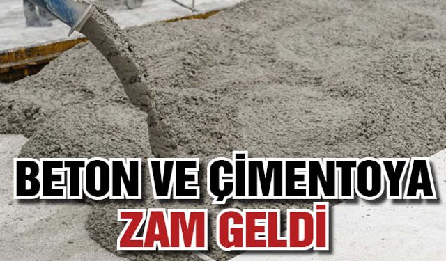 Gaziantep’te Beton Ve Çimentoya Zam Geldi