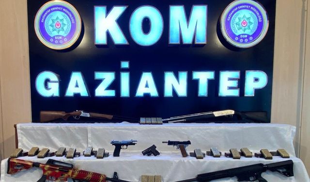 Gaziantep’te Onlarca Adet Silah Parçası ele Geçirildi