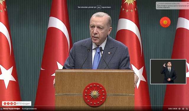 Cumhurbaşkanı Erdoğan 1 Günlük Yas ilan Etti