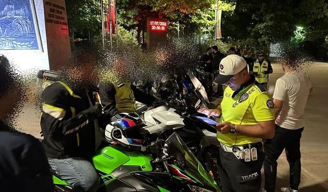 Gaziantep’in onlarca motosiklet sürücüsüne ceza!