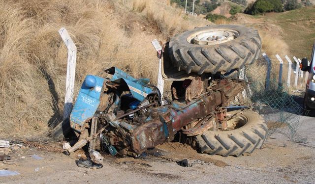 Virajı Alamayan Kum Yüklü Traktör Devrildi: Yaralılar Var