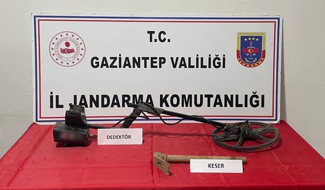 Gaziantep'te Kaçak Kazı Yapan Şahıs Suçüstü Yakalandı