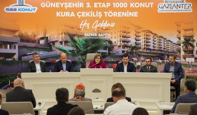 Gaziantep'te 1000 Konut Projesi'nde kuralar çekildi!