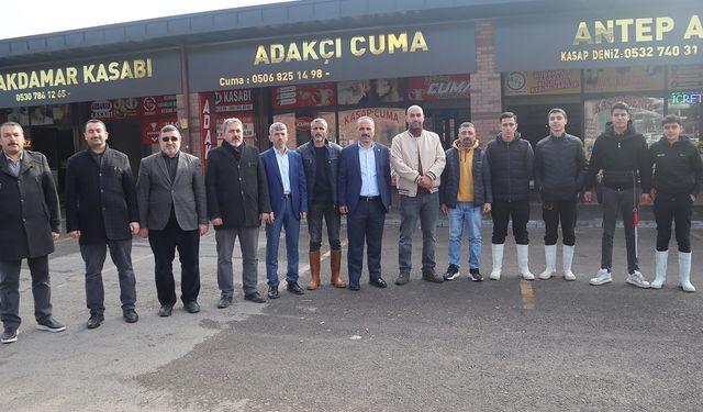 Gaziantep HÜDA PAR Heyeti’nden tahliye edilmek istenen esnafa destek