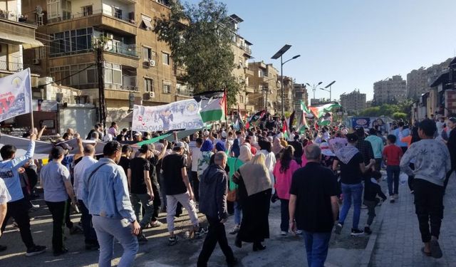 Suriye’de Filistin’e destek gösterisi