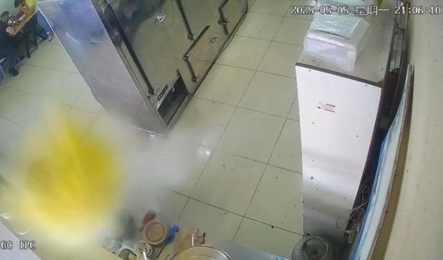 Düdüklü tencere patladı, lokanta çalışanı saniyelerle kurtuldu