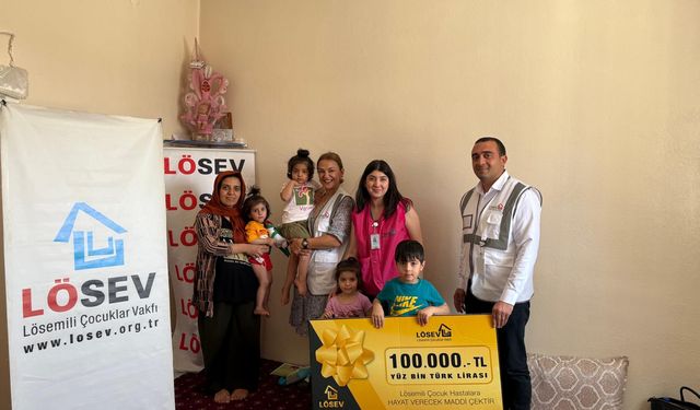 LÖSEV'den Gaziantep Emeç Ailesi'ne anlamlı yardım...