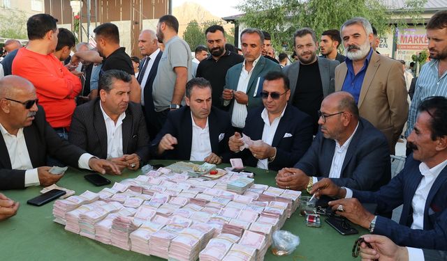 Aşiret düğününde takılanlar dudak uçuklattı! Takılan paraları 14 kişi saydı…