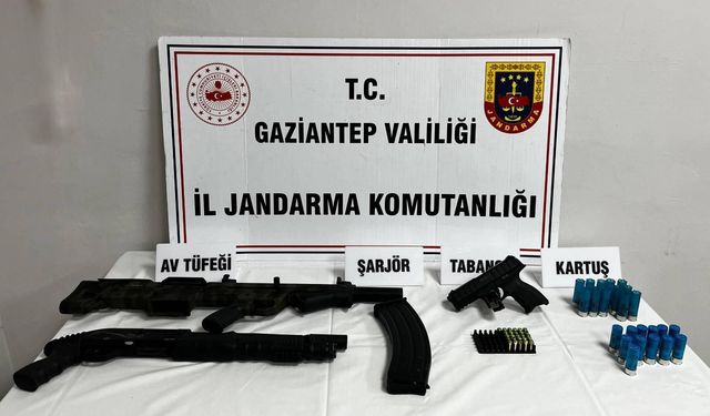 Gaziantep'te 20 adet kaçak silah ele geçirildi