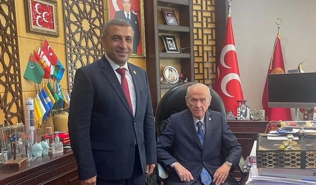 MHP Genel Merkezinde Gaziantep’ten sürpriz ziyaret! Bahçeli- Taşdoğan buluşması