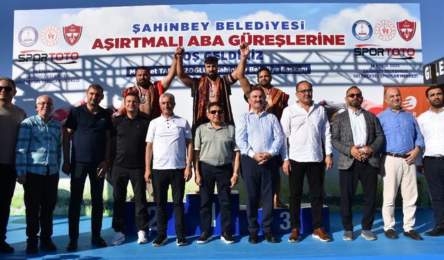Aba güreşi Türkiye şampiyonası Şahinbey er meydanında yapıldı