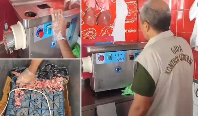 Gaziantep’te şok görüntüler! Kıyma alırken iki kez düşünün! Öyle bir düzenek kurmuşlar ki…