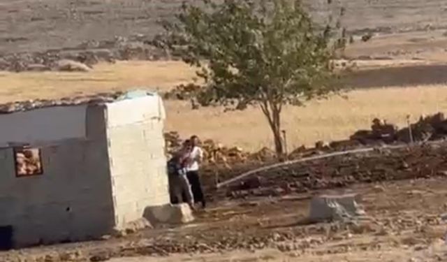 İki aile arasındaki silahlı çatışma kamerada