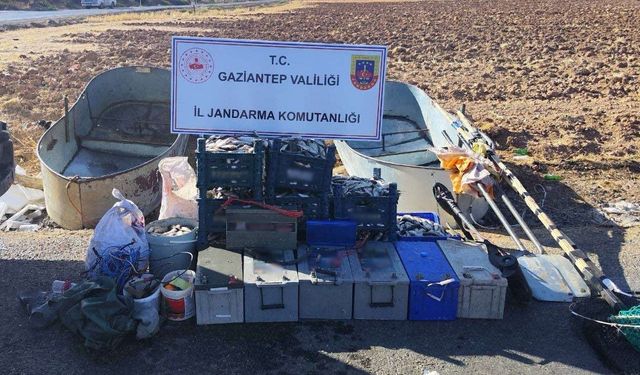Gaziantep’te avlanma yasağına uymayanlar yakalandı! Malzemelere el konuldu