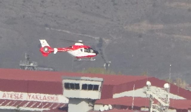 Van’dan Gaziantep’e helikopter ambulansla hasta nakli