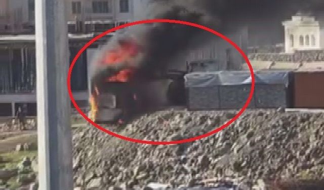 İnşaatta korku dolu anlar! İş makinesi operatörünün hamlesi faciayı önledi...