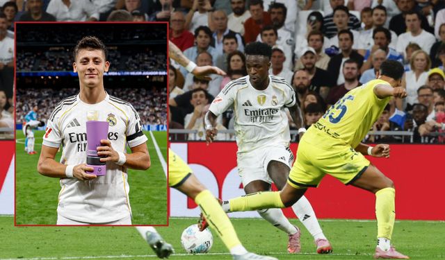 Real Madrid liderliğe yükseldi! Arda Güler ödülünü aldı