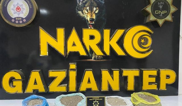 Gaziantep'te uyuşturucu operasyonunda 1 şüpheli yakalandı