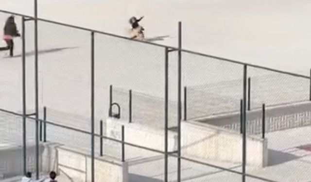 Okul bahçesinde büyük panik! İşte o anlar