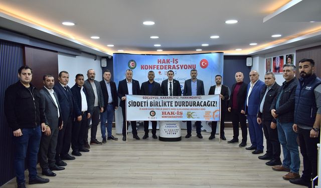 HAK-İŞ Gaziantep’ten kadına şiddet ile mücadeleye destek
