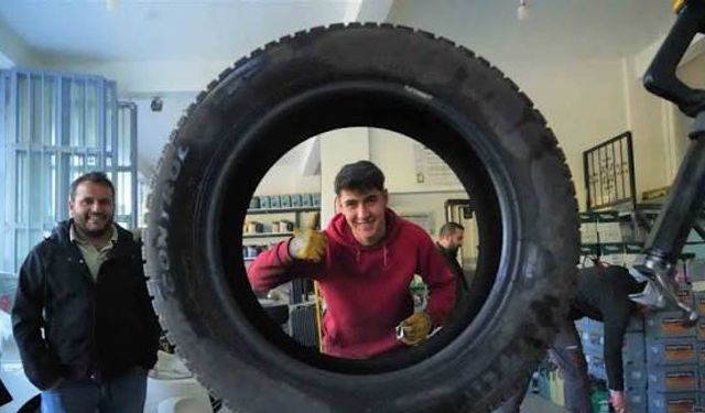 Lastikçilerde kış lastiği yoğunluğu başladı!