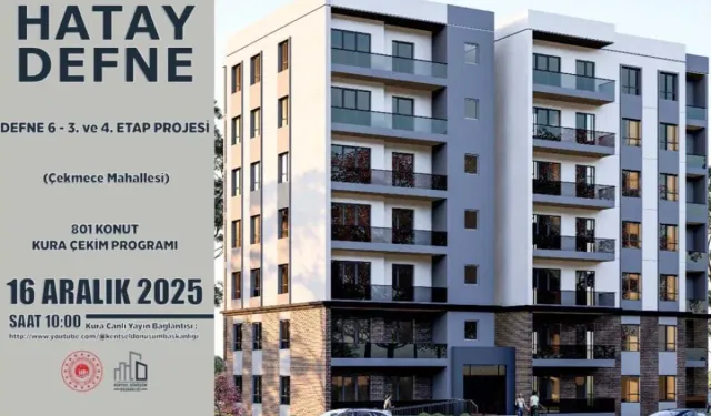 TOKİ Hatay Defne 6. etap, 3. ve 4. etap kura sonuçları, 2025 Çekmece Mahallesi kazananlar isim listesi, 2+1 3+1 konut