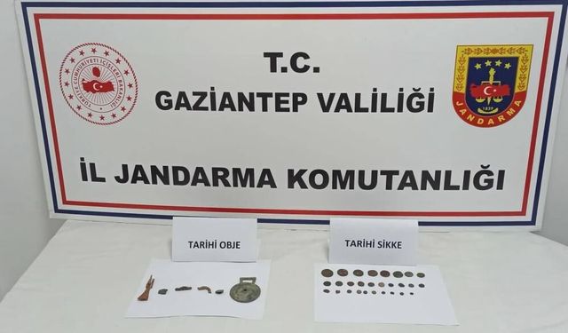 Gaziantep'te tarihi eser kaçakçılarına operasyon: 3 Şüpheli gözaltına alındı
