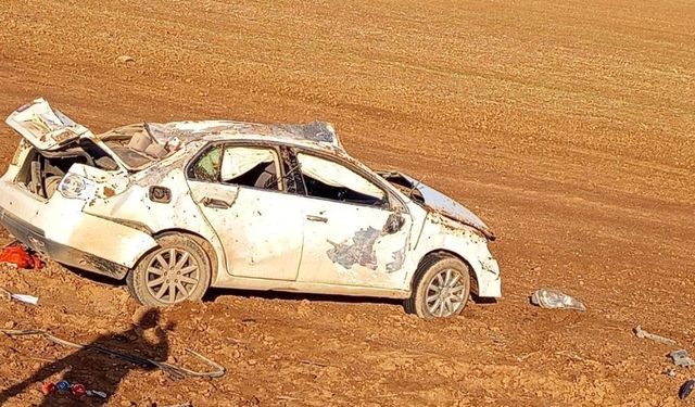 Gaziantep’in komşu ilinde kontrolden çıkan otomobil tarlaya uçtu!