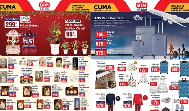 BİM 19 Aralık 2025 Aktüel Ürünler Kataloğu: Bu Hafta BİM’de Neler Var?