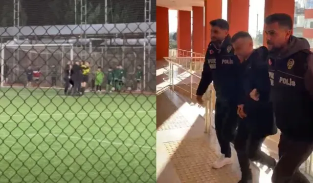 Çocukların maçında kadın hakeme saldırmıştı! O antrenör tutuklandı…