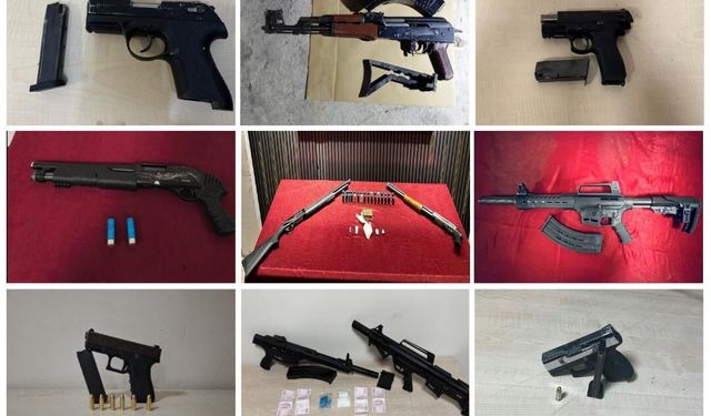 Gaziantep’te 446 Faili meçhul olay aydınlatıldı! Çok sayıda ruhsatsız silah ele geçirildi!