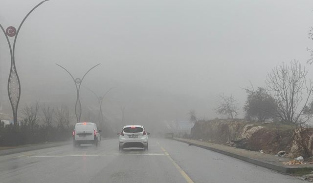 Gaziantep'te yoğun sis hayatı felç etti