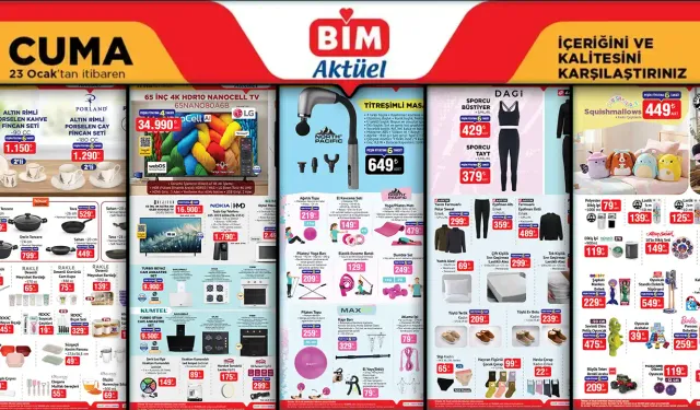 YENİ BİM Aktüel 23 Ocak 2026 kataloğu! Bu Cuma aktüel ürünler kataloğunda neler var, hangi ürünler indirime girdi?